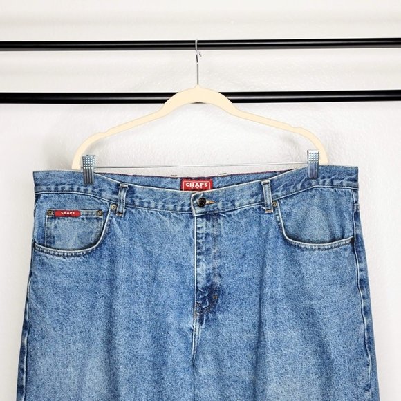 CHAPS Denim Men's Vintage 90s Relaxed Fit Blue Denim Jeans Size 42x32 - Picture 2 of 10